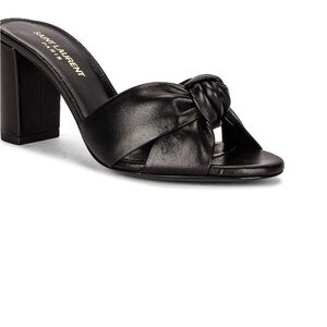 Saint Laurent Elegant Black Heeled Sandals
